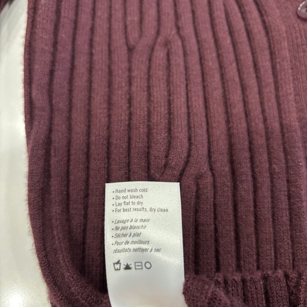 XS Button Up Cardigan V Neck Long Sleeve Soft Stretch Paige Shirin Ribbed Top - Picture 7 of 10